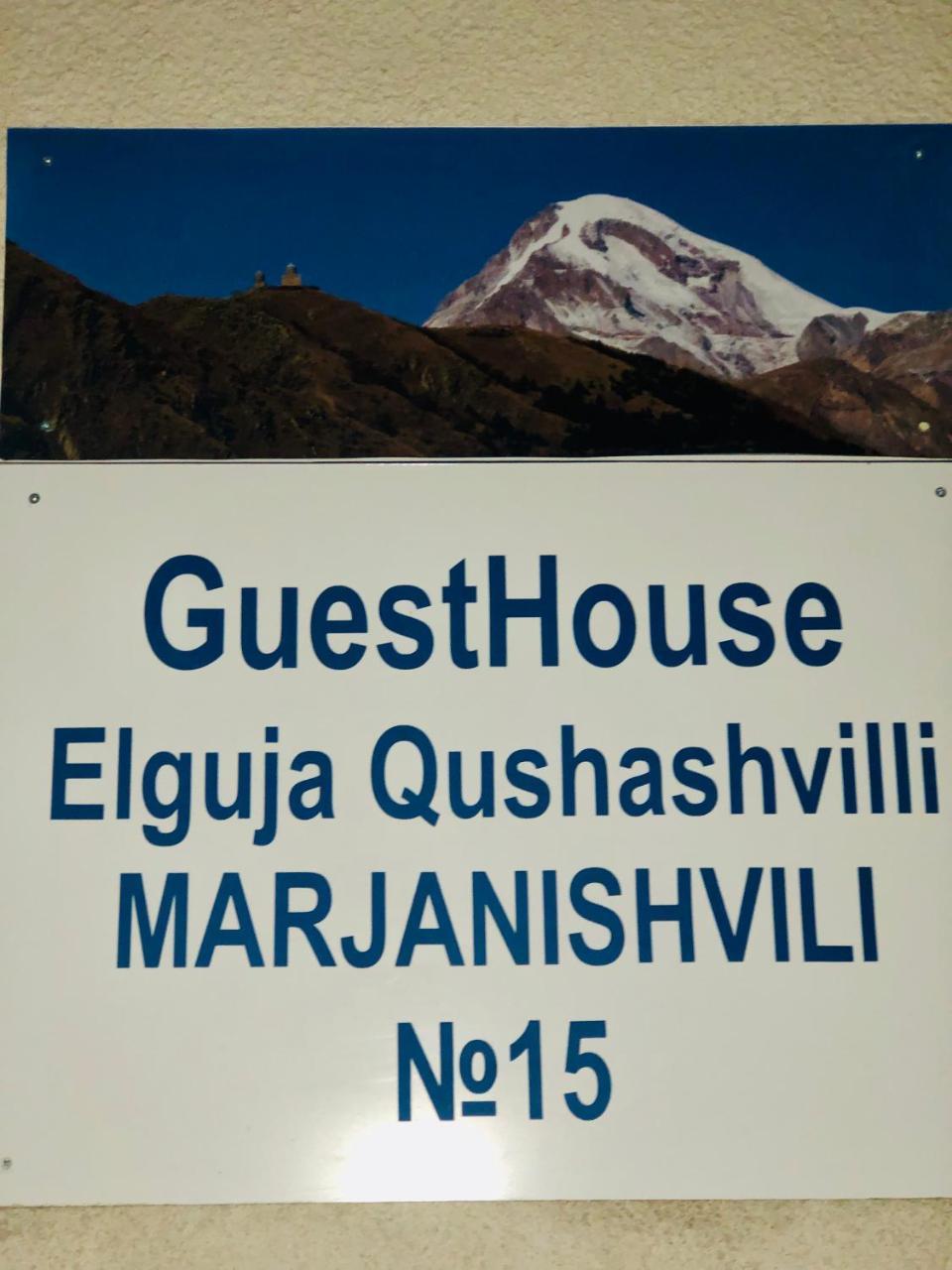 Guest House Elguja Qushashvili Kazbegi Bagian luar foto